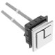 thumbnail image 3 of Toilet Water Tank Push Button Dual Flush Bathroom Use Silver 1Set, 3 of 4