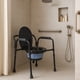 thumbnail image 2 of Silla Comodo 3 en 1 para Baño Regadera y Dormitorio con Apoyabrazos y Patas Antideslizantes Estructura de Acero y Cubeta Desmontable Negro, 2 of 9