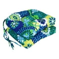 thumbnail image 2 of Blazing Needles 16-inch Outdoor Rounded Back Chair Cushion, 16" x 16", Luxury Azure 2 Count, 2 of 4