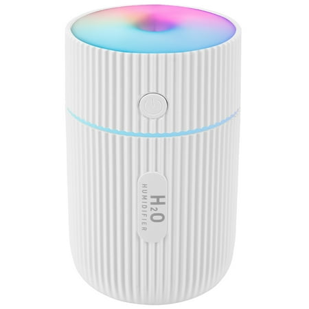 

LOREM 220ml USB Air Humidifier with LED Colorful Light 2 Spray Modes Air Purifier Household Aroma Diffuser Aromatherapy Intelligent Leak-Proof Sprayer Essential Oil Diffuser for Bedroom Office Car