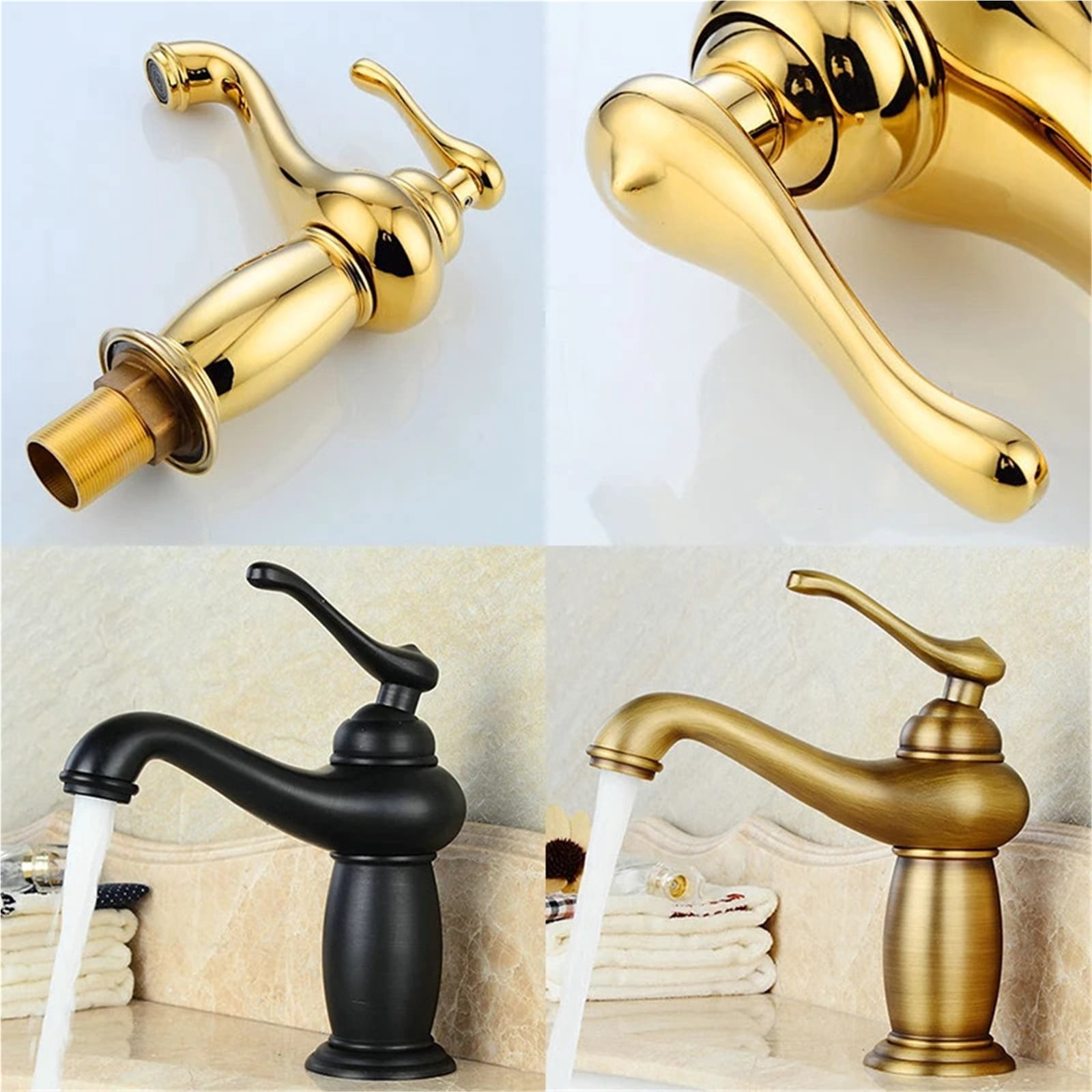 Bathroom Faucet Antique Bronze Finish Brass Basin Sink Solid Brass Faucets Single Handle Water Mixer Taps Bath Crane -Modern  Design