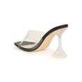 thumbnail image 3 of Women's Square Toe Open Toe Clear Vamp Transparent Architectural Heel 20615, 3 of 6