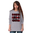 thumbnail image 3 of Proud Woman Martial Arts Fighter Women's Long Sleeve T Shirt Brisco Brands L, 3 of 6