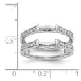 thumbnail image 7 of 14K White Gold Ring Band Wedding Diamond Round Guard, Size 9, 7 of 7