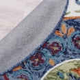 thumbnail image 5 of 6â€™ Round Blue and White Ornate Medallion Area Rug, 5 of 7