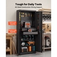 thumbnail image 4 of VEVOR Metal Storage Cabinet, 180 lbs Shelf Load Capacity, 70.87" Tall Garage Tool Storage Cabinet with 2 Locking Doors, Adjustable Shelves, 2 Drawers, Pegboard, for Garage, Home, Office, Utility Room, 4 of 9