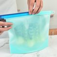 thumbnail image 3 of Riguas 500/1000/1500ML Food Storage Bag Reusable Good Sealing Food Preservation Silicone Fruit Meat Fresh-keeping Bag with Scale for Home, 3 of 8