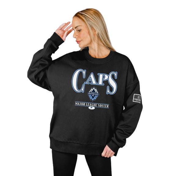 Women's Gameday Couture Black Vancouver Whitecaps FC Oversized Players Only Black Label Premium Sweatshirt