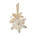 thumbnail image 2 of Dalxymotic Christmas Metal Hanging Ornament, Golden Hanging Decor with Bow, Xmas Tree Decoration, Hollow Metal Ornament, Christmas Ornament Decoration for Home, Tree, Mantel, 2 of 7