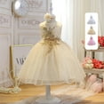 thumbnail image 5 of ZQUUVOU Flower Girl Dress Bowknot Sleeveless Birthday Tulle Dress for Wedding Princess Formal Pageant Dance Ball Gown Yellow, 5 of 5