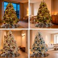 thumbnail image 6 of Country Star Brown Christmas Tree Skirt 36 Inches, Western Texas Vintage Farmhouse Wooden Xmas Trees Skirt Mat Cover Decorations for Holiday Party Indoor Outdoor, 6 of 9