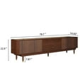 thumbnail image 4 of siu want Mid Century Modern TV Stand for 75 inch TV, 78.7" Walnut TV Console with 2 Storage Cabinet & 2 Drawers, Entertainment Center, Media Console for Living Room/Bedroom, 4 of 11