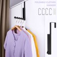 thumbnail image 1 of Retractable Clothes Rack Drying Rack Wall Mounted Foldable Indoor Coat Door Hanger Hook, 1 of 9