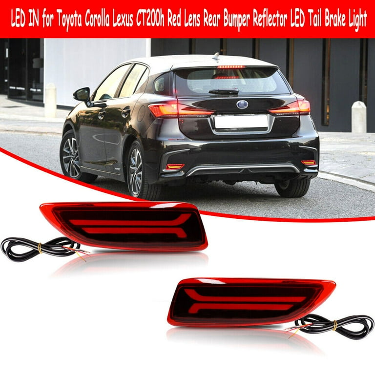 LED Rear Bumper Reflector Lights For Toyota Corolla 2011-2013 - Sequential Turn Signal & Brake Light Upgrade