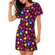 thumbnail image 2 of Disketp Colorful Hearts para Camisón Corto de Manga Corta para Mujeres, Camisón Cómodo con Escote Redondo, Bonito y Confortable, 2 of 6