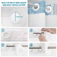 thumbnail image 4 of No Hook Shower Curtain, Blue Coastal Starfish Shower Curtains for Bathroom with See Through Top Window, Vintage Grey Nautical Coral Summer Waterproof & Washable Bath Curtain Stall 48"x72", 4 of 9