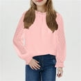 thumbnail image 5 of Girls Shirt Round Neck Tee Shirts Long Sleeve Tees for Girls Size 14 Solid Color Tee Top for Girls 9, 5 of 7