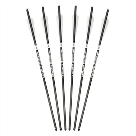 Ballista Piercer Carbon 20-Inch 2-Vane Crossbow Bolts - Ideal for MEGABAT - 6 pc