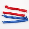 thumbnail image 3 of 6 cordones elásticos de látex con resortes rizados para zapatillas deportivas informales (2 negros, 2 rojos y 2 azules), 3 of 7