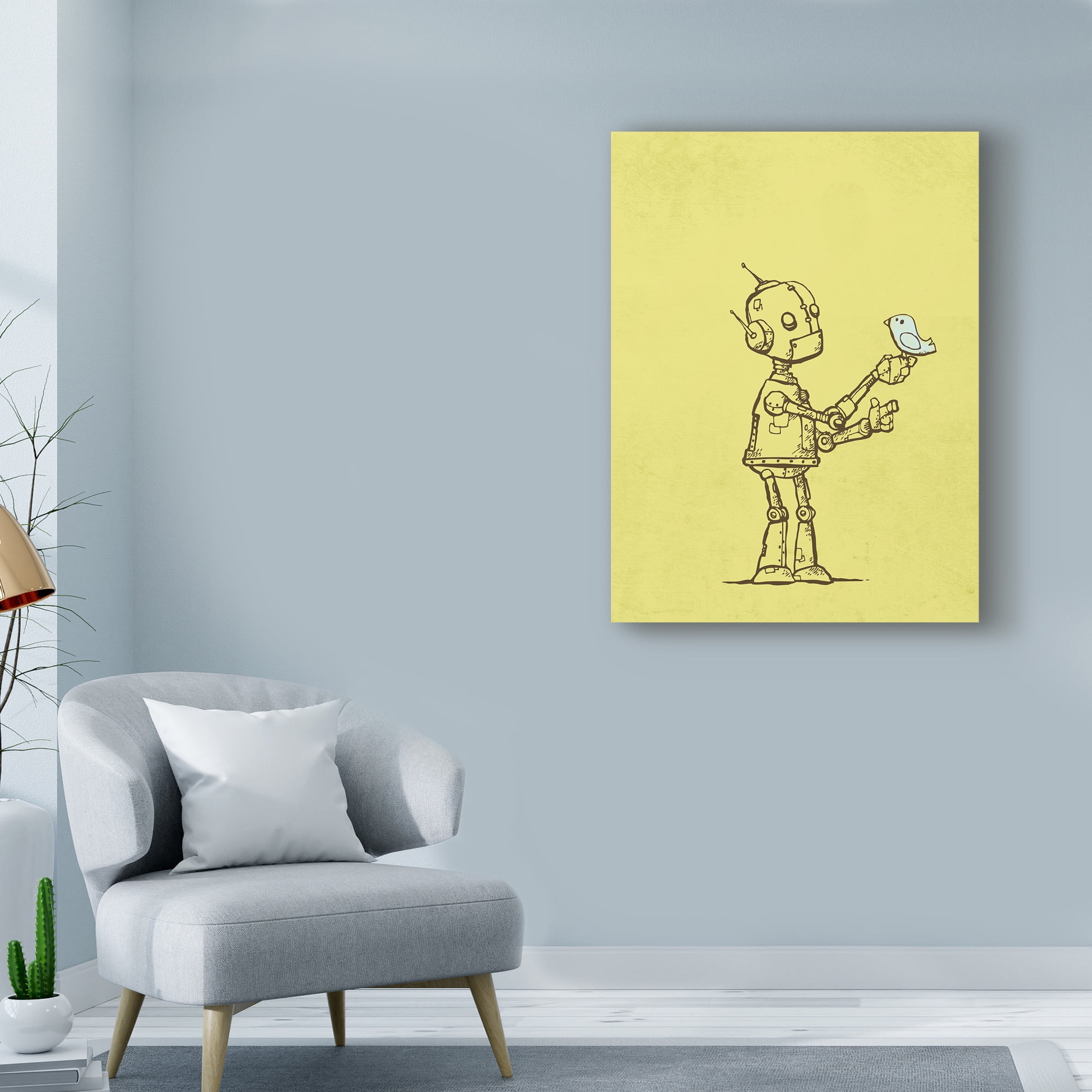 Trademark Fine Art 'Robot Bird' Canvas Art by Michael Murdock