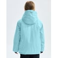 thumbnail image 3 of GEMYSE Girls' Waterproof Ski Jacket Windproof Winter Coat with Fleece Lining and Hood(Light Sky Blue,8), 3 of 5