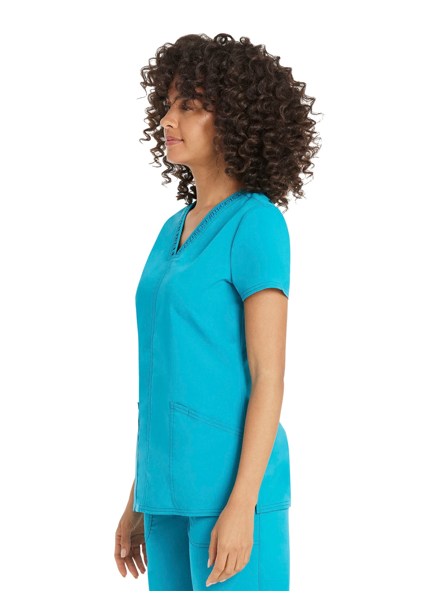 Scrubstar Women's Premium Ultimate Stretch V-Neck Scrub Top, Sizes XS-3XL
