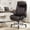 Brown, variant on AFO Ergonomic Office Desk Executive Chair with Pop-Out Lumbar Support, Upgraded Casters, Adjustable Headrest, Flip-Up Arms, Leather Home with Thick Cushion