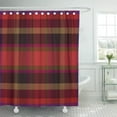 thumbnail image 1 of ABPHQTO Tartán abstracto a cuadros rojo verde marrón geométrico Escocia lienzo británico celta cortina de ducha de baño 165x180 cm ABPHQTO PKNMT66x72Shower-7958, 1 of 2