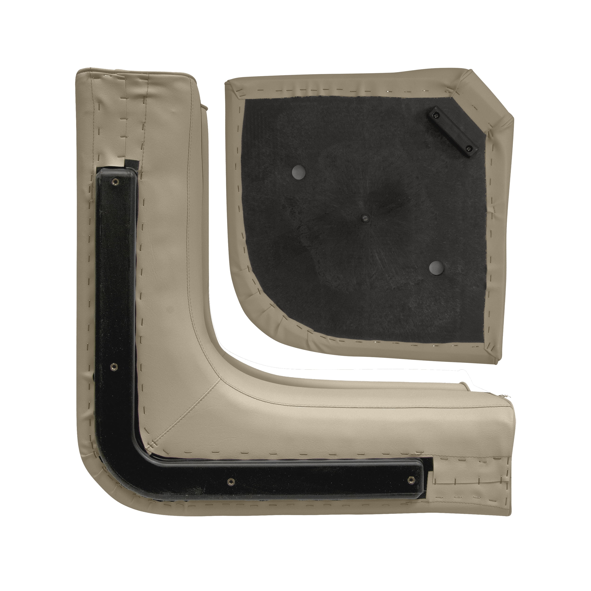 Wise DLX133-1900 DLX Series Pontoon Corner Cushion Set - Neutral / Meteor