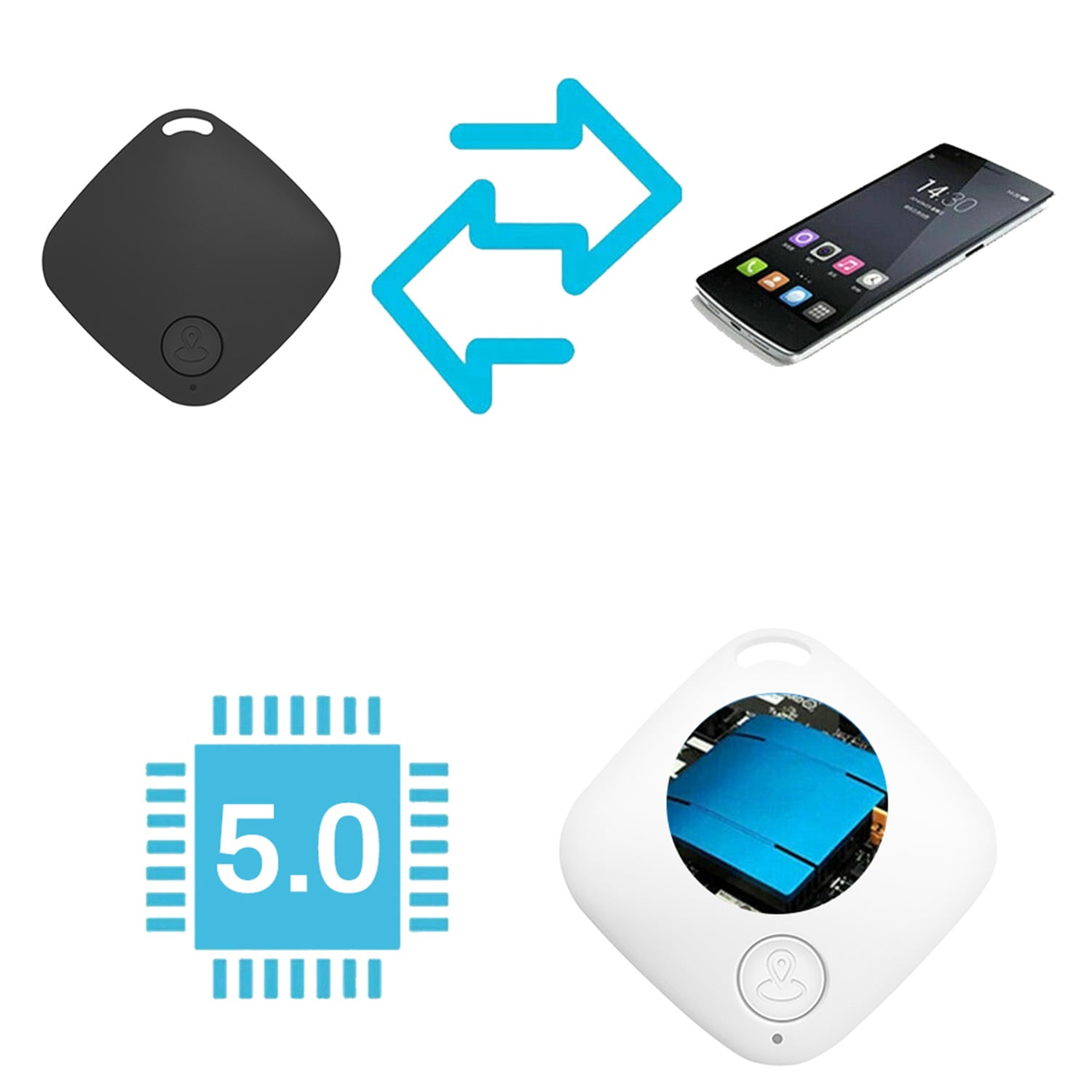 Pefilos 82 ft Anti-lost Wireless GPS Tracker Locator Finder For Kid Key Pet Dog Bicycle, Bag, Black Pefilos 82 ft Anti-lost Wireless GPS Tracker Locator Finder For Kid Key Pet Dog Bicycle, Bag, Black