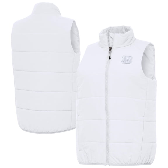 Women's Antigua  White Cincinnati Bengals Experience Full-Zip Vest