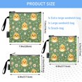 thumbnail image 3 of Haosy 3 Pack Reusable Ziploc Bags BPA Free Healthy Food Storage Bag Leakproof Sandwich Snack Freezer Bags Cute Ducks and Flower, 3 of 7