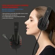 Leather USB Wired Stereo Micphone Headphone Mic Headset for Sony PS3 PS4 PC Game