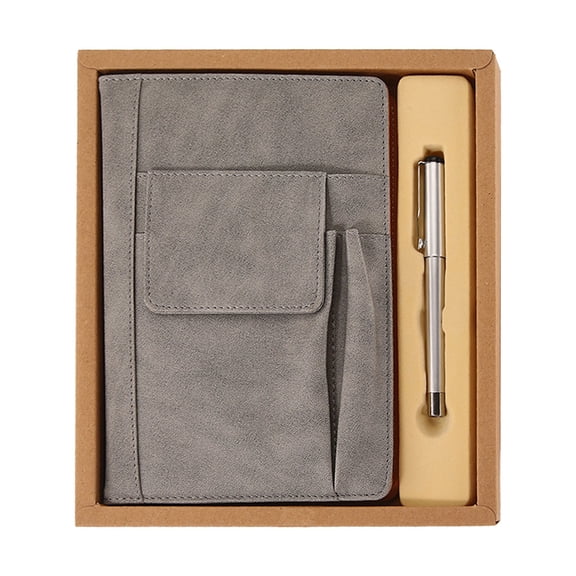Leather Book Cover, A5 Book Sleeve, Reusable Book Protector with Pen Pocket for Paperback, Notebook