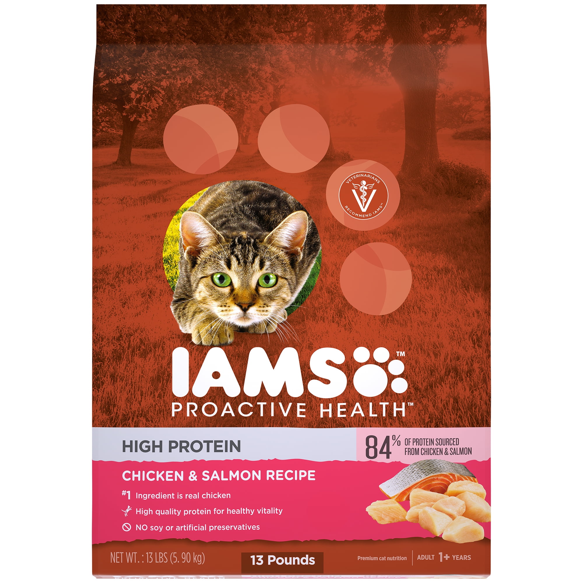 Iams Proactive Health High Protein with Chicken & Salmon Adult Dry Cat
