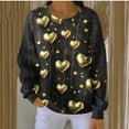 thumbnail image 4 of qucoqpe Valentine's Day Sweatshirt for Women Loose Fit Casual Crewneck Pullover with Print Cozy Long Sleeve Shirts Top, 4 of 7