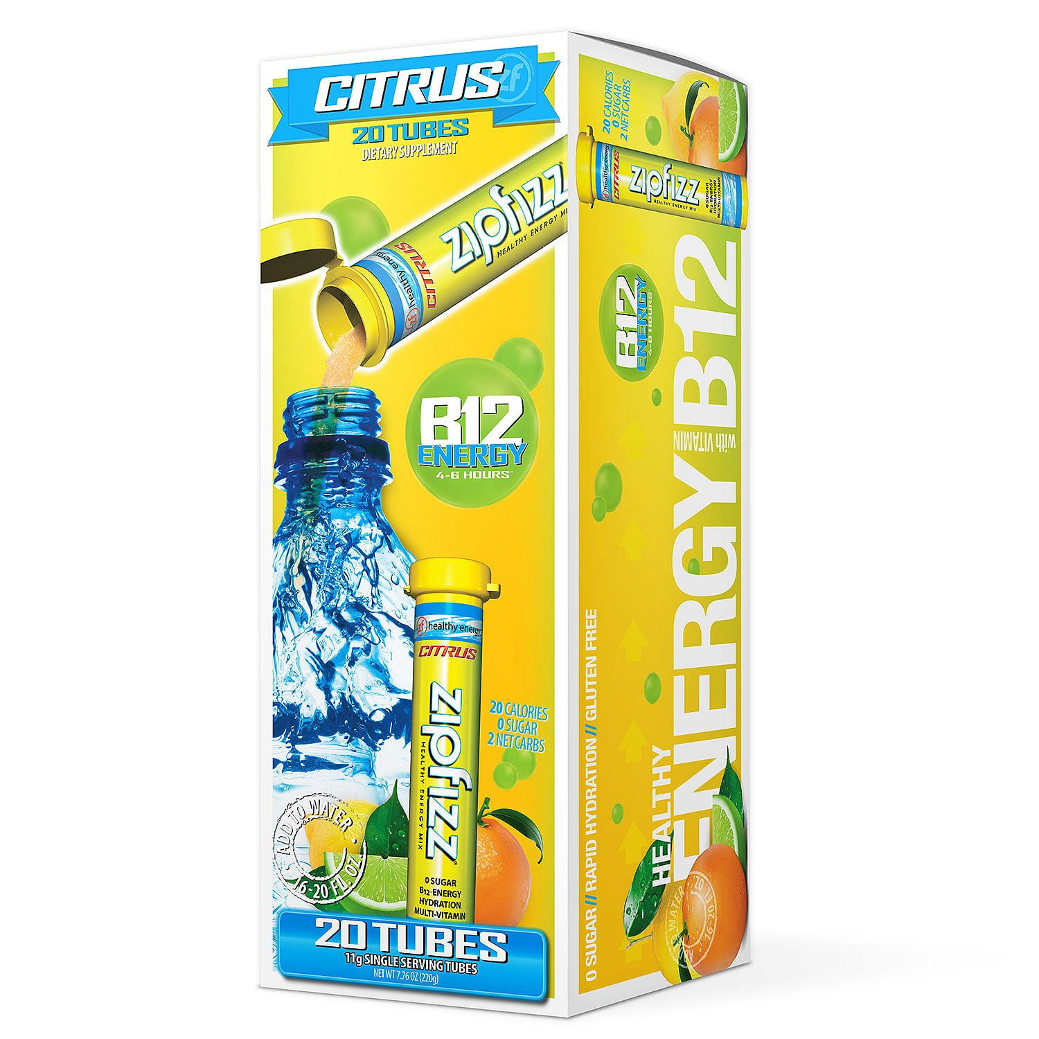 Zipfizz Energy/Sports Drink Mix Berry Energy (20 ct.)