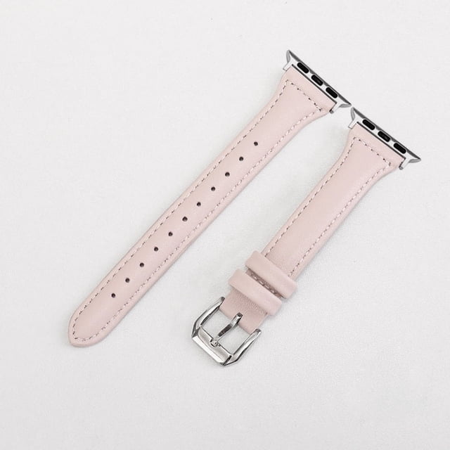 Adecuado para correa de iwatch 4/5/6/7/8ultra Apple Primera capa de cuero Correa de cintura pequeña para hombre Cuero fino delgado