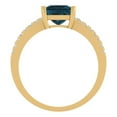 thumbnail image 4 of Clara Pucci 14K Yellow Gold 1.62ct LondonBlueTopaz Solitaire with Accents, 4 of 8
