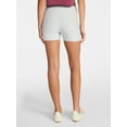 thumbnail image 3 of No Boundaries Faux Sueded Jersey Shorty Shorts, 3'' Inseam, Women's XXS-XXL, 3 of 5