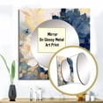 thumbnail image 3 of Designart "Blooming Blue & White Chrysanthemum Floral Art III" Flowers Blue Large Square Mirror - Square Bedroom Mirror Printed Wall Decor - Traditional Square Printed Wall Mirror Art, 3 of 5