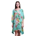 thumbnail image 1 of Bimba Kaftan Court de Plage pour Femmes en Aquarelle, Tenue de Plage, Couvre-Maillot de Bikini, Robe Midi - TG-3X, 1 of 5