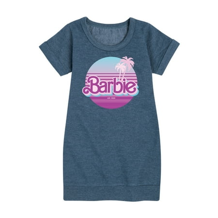 

Barbie - Palm Trees - 90 s Retro Style - Toddler And Youth Girls Fleece Dress