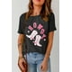 thumbnail image 2 of ABPHQTO Camiseta negra con estampado gráfico del oeste de botas HOWDY para mujer, 2 of 5