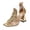 Gold, variant on Square Open Toe Heels for Women Back Zipper Block Heeled Sandals Sequin Sparkly Clear Band Wedding Party Dress Pumps Shoes Gold Size 8.5
