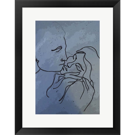 Great Art Now A Kiss 1 by Emma Catherine Debs, Framed Wall Art, 18W x 22.75H