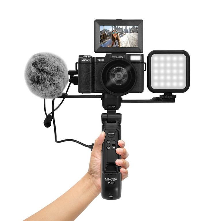 Minolta MND60V 64MP 4K Ultra HD Handheld Camcorder, Digital