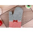 thumbnail image 2 of Gray Extra Longer Guantes De Horno, Guante De Agarraderas, Guantes Para Hornear Agarraderas, Adecuado Para Cocinar, Hornear, Asar A La Parrilla, Agarraderas, 1 Par, Regalo Para Mu, 2 of 5