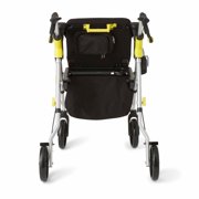 Medline Premium Empower Rollator Walker with Seat, Folding Rolling Walker with 8 in Wheels, Silver Frame