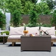 thumbnail image 4 of Fonirra Patio Rattan Wicker Storage Deck Box Container 50 Gallon, All-Weather  Storage Box with Protective Liner and Wheels, 4 of 8